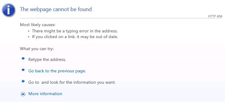 screen webpage cannot be found - SharePoint