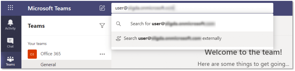 searchExternalShadowENG 1024x246 - External access and Guest access in Microsoft Teams - how and why should you use it?