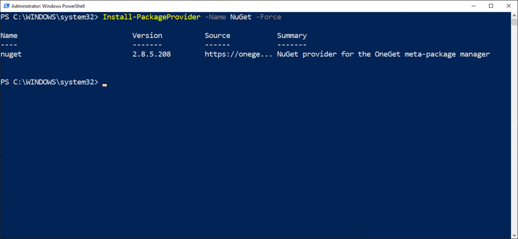 Fig.4 Package installation 1024x472 - PowerShell – the mighty tool from Microsoft