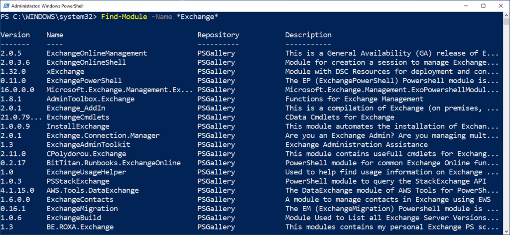 Fig.5 Find module command 1024x472 - PowerShell – the mighty tool from Microsoft