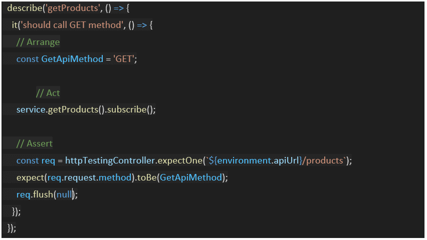 Ryc.6 - Angular/Jasmine – testowanie serwisów HTTP. Część I – metoda GET