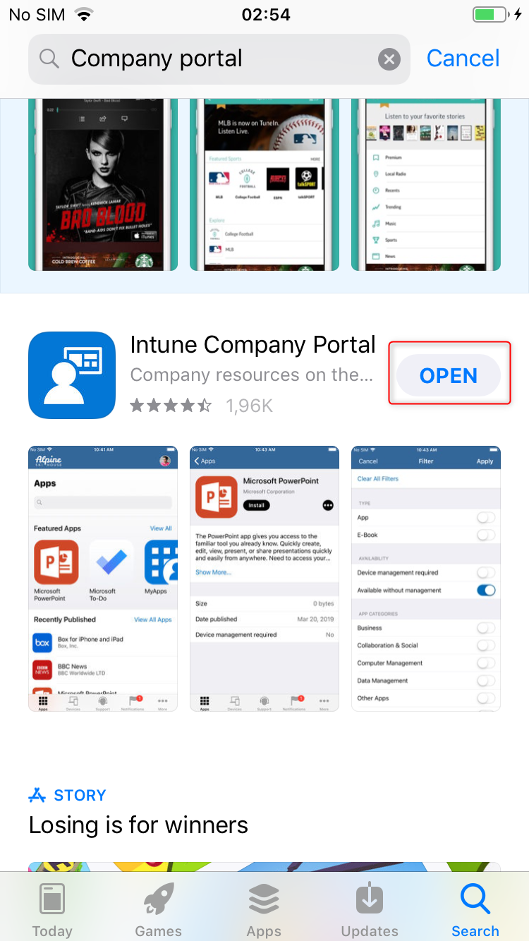 Pic.14 - Microsoft Intune – zarządzanie urządzeniami iOS