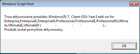 Okno Windows Script Host