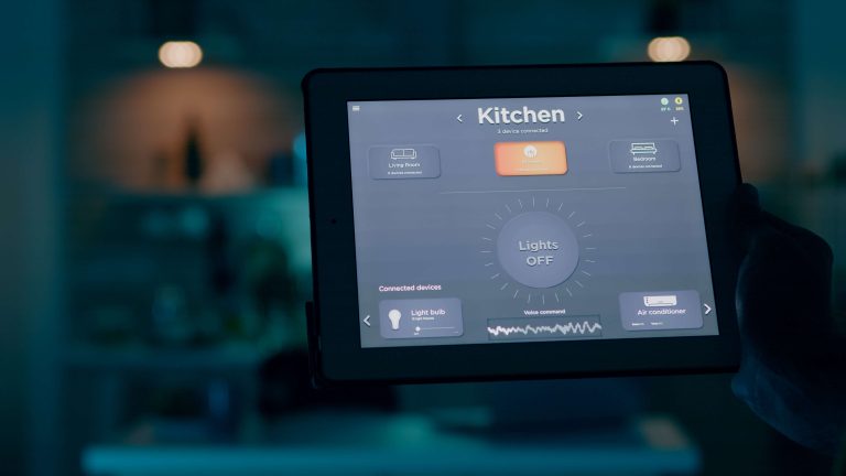 Ekran tabletu z aplikacją smart home