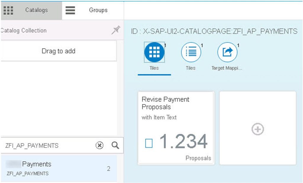 A screen showing tile configuration in SAP Fiori Launchpad