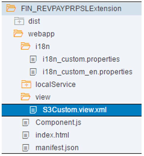 List of file of the extension version of the app
