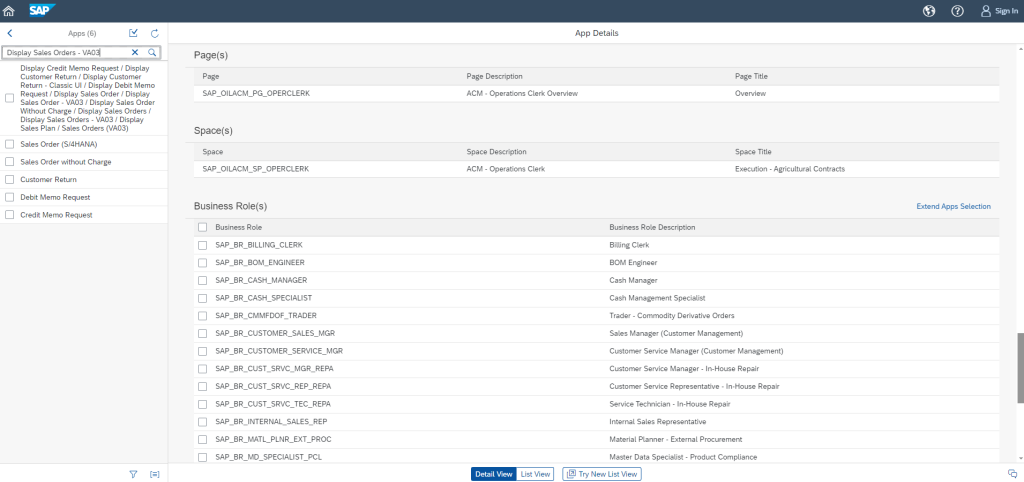 SAP Fiori apps reference library – list of roles with access to FIORI applications