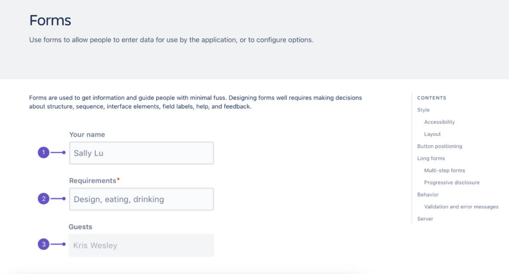 The Atlassian Design System opisuje wzorce wykorzystania m.in. formularzy