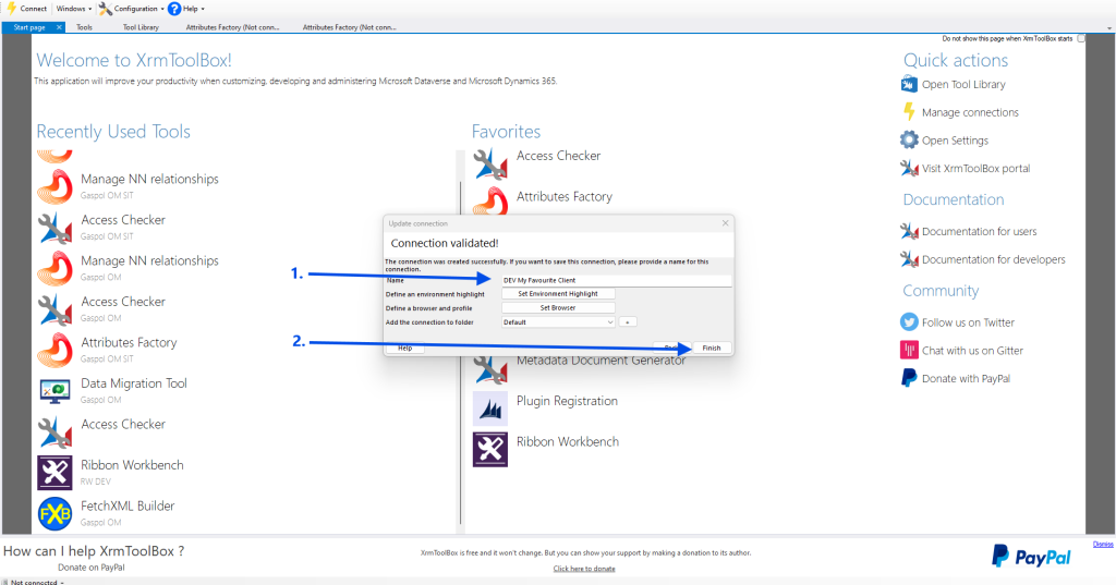 Konfiguracja środowiska w XRM Toolbox