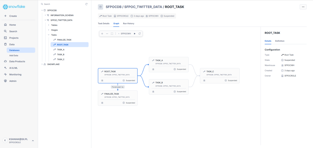 Podglądanie potoku &ndash; wykorzystanie wbudowanego wizualizera Task Graph