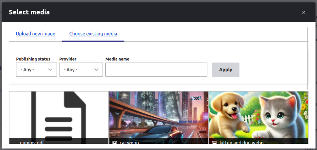 select media