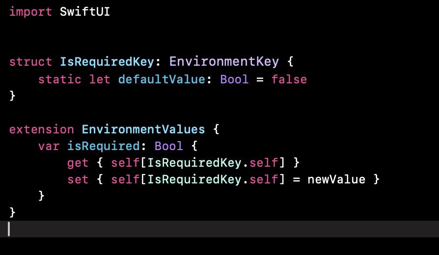 Code snippet 8: Tworzenie nowego klucza