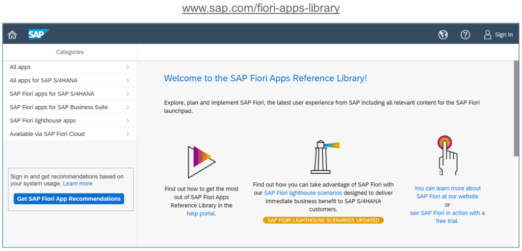 SAP Fiori Apps Reference Library 