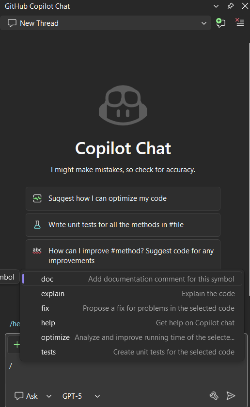 Copilot Chat z nowymi opcjami