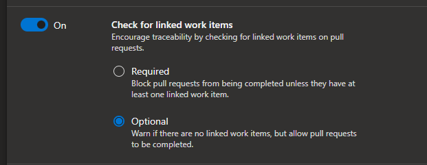 Fig. 6 Check for linked work items Check for linked work items