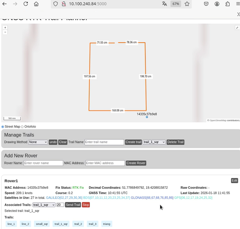 Widok GNSS RTK Planner (wg oryginału: &lsquo;GNSS RTK Planner view&rsquo;)