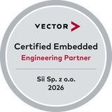 Sii Vector Certified Embedded Engineering Partner badge